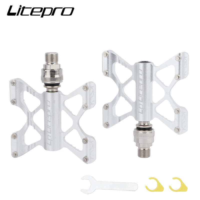 LITEPRO K5 Quick release Aluminum alloy pedal Silver