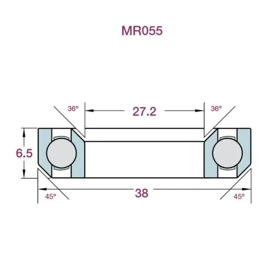 FSA 1" Headset Bearing MR055 (TH-373)