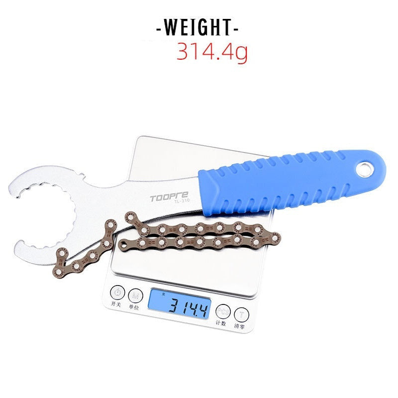 TOOPRE 3 In 1 Bicycle Cassette Freewheel Bottom Bracket Lock Ring Wrench Removal Repair Tool Cycling Installation Wrench