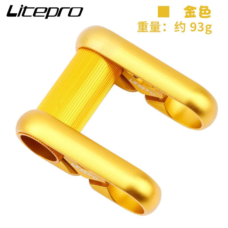 Litepro Folding Bike Hollow Double Stem Horizontal Handlebar 25.4mm Aluminum Alloy Bicycle Parts