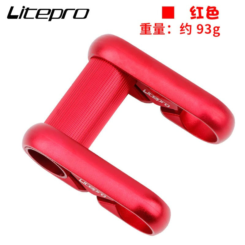 Litepro Folding Bike Hollow Double Stem Horizontal Handlebar 25.4mm Aluminum Alloy Bicycle Parts