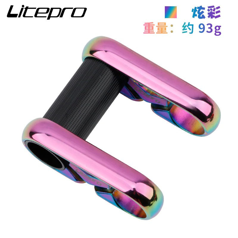 Litepro Folding Bike Hollow Double Stem Horizontal Handlebar 25.4mm Aluminum Alloy Bicycle Parts