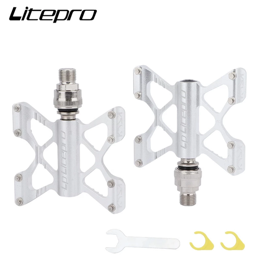 LITEPRO K5 Quick release Aluminum alloy pedal Silver