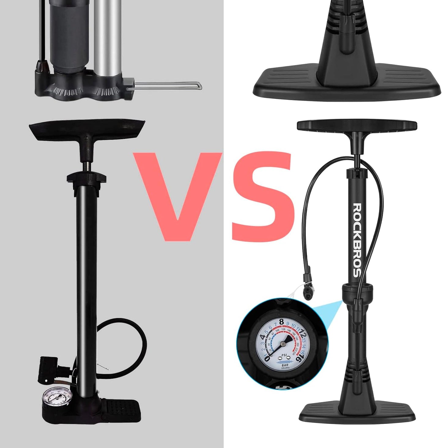 RockBros Floor Bicycle Pump with Gauge