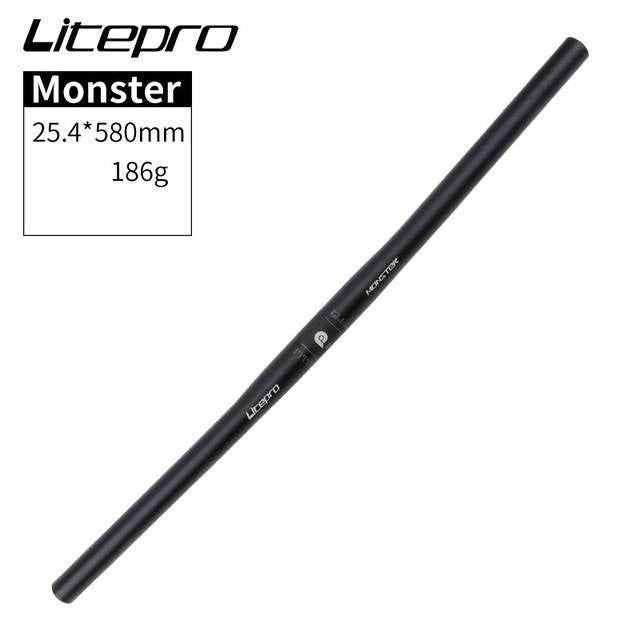 LitePro Monster Handlebar 25.4mm * 580mm Ultra-Light Handlebar Aluminum Straight Handle Bars Folding Bike Java Crius