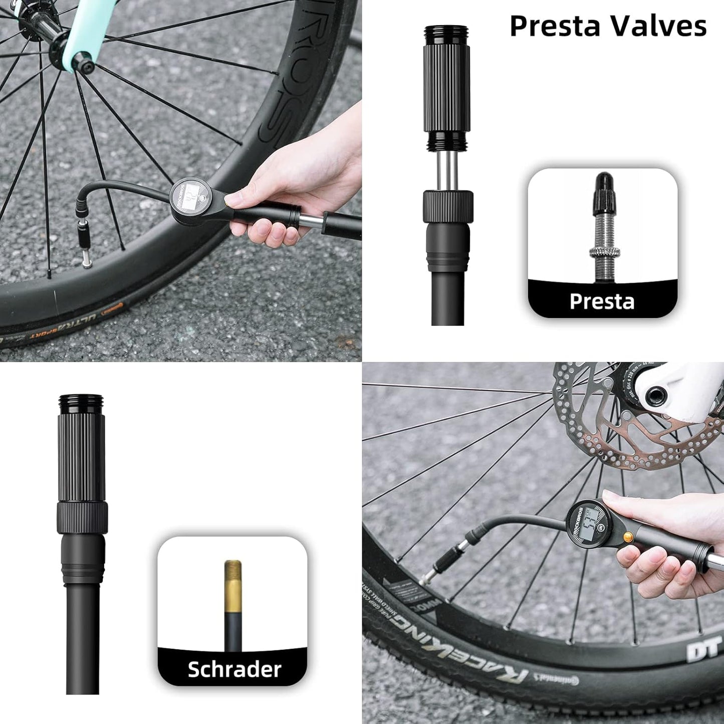 ROCKBROS Portable Tire & Shock Pump