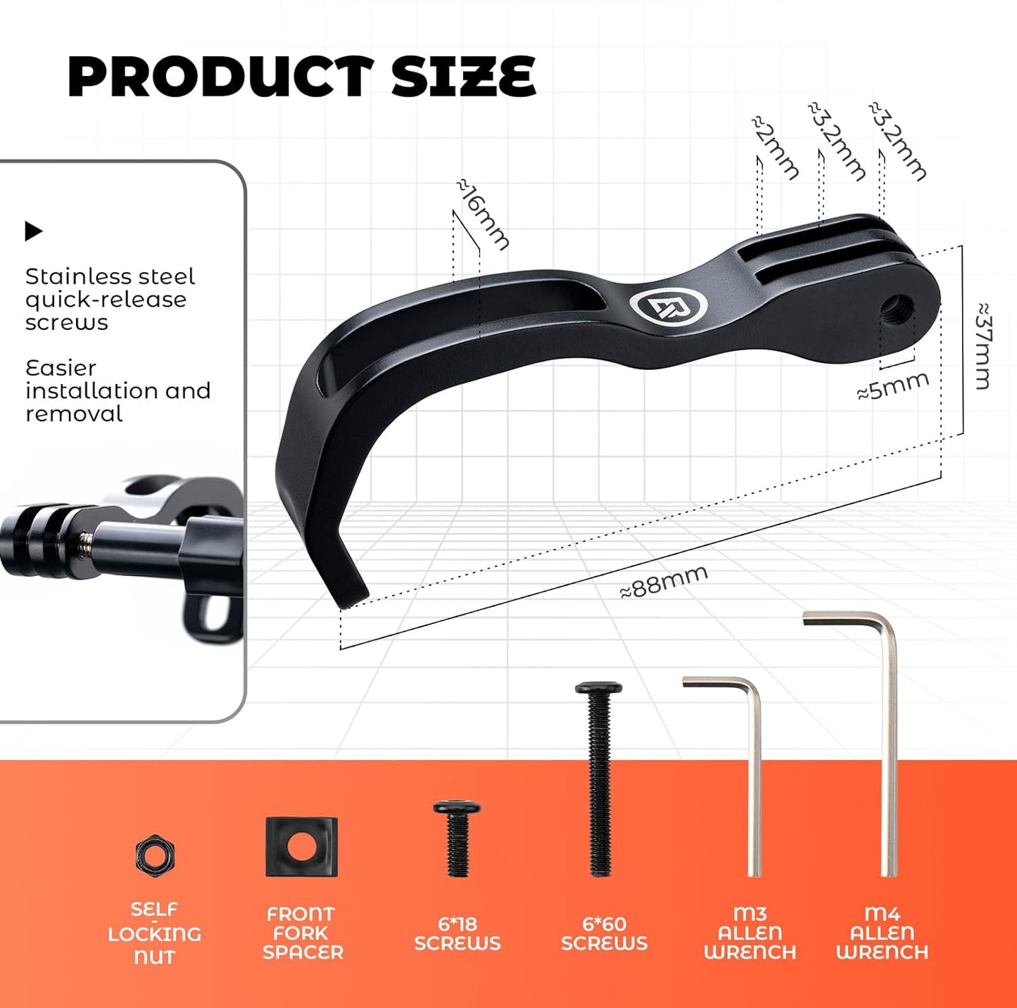 ROCKBROS Front light mount