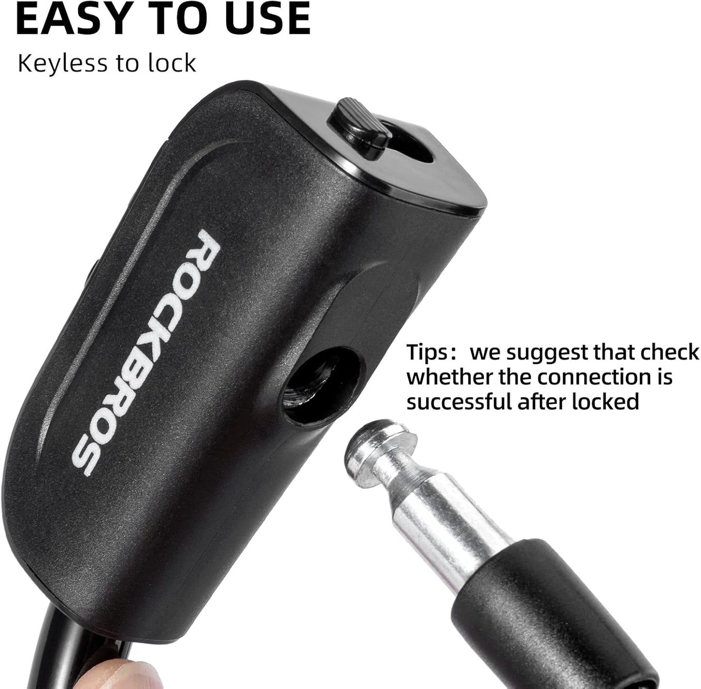 ROCKBROS Key Cable Lock RKS515-BK