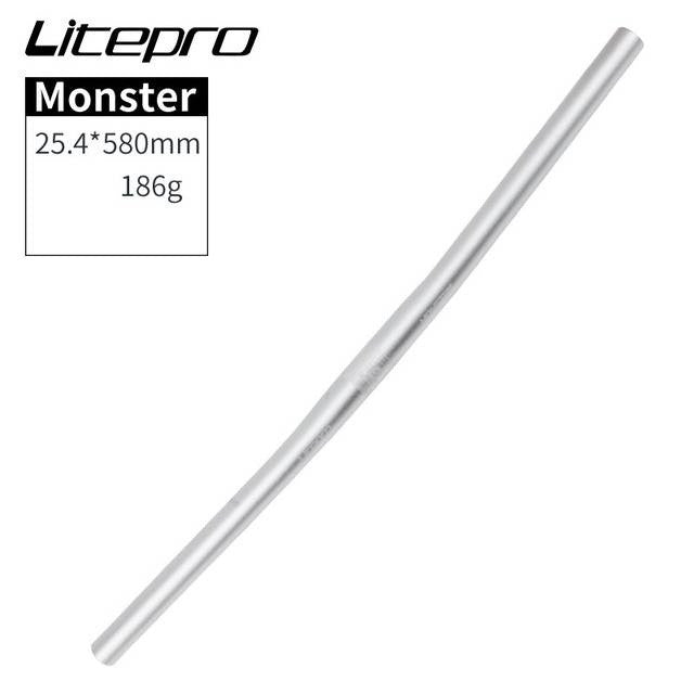 LitePro Monster Handlebar 25.4mm * 580mm Ultra-Light Handlebar Aluminum Straight Handle Bars Folding Bike Java Crius