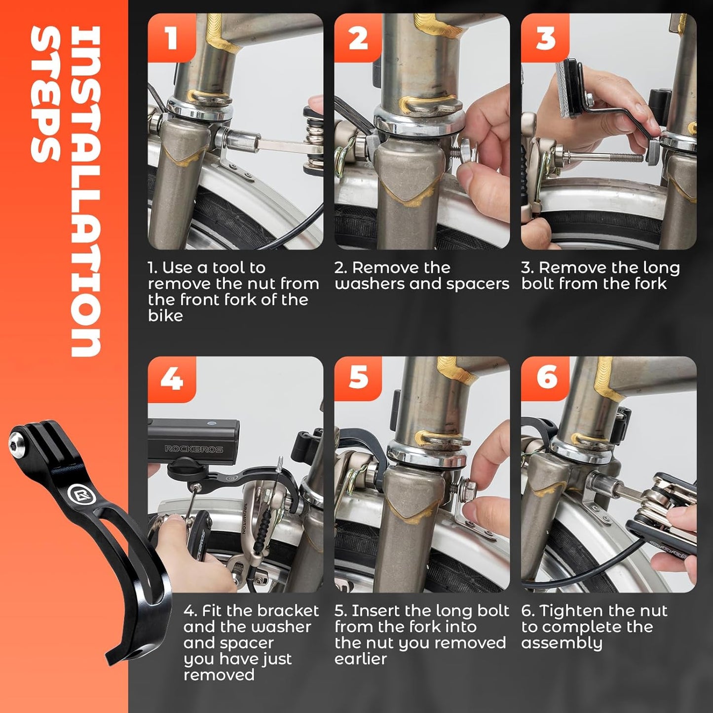 ROCKBROS Front light mount