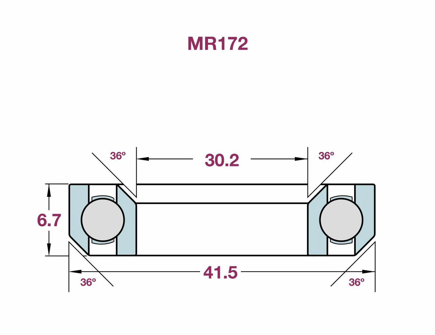 FSA Headset Bearing MR172 (TH-872DJ)