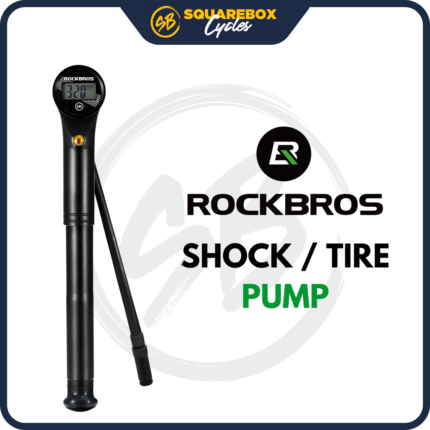 ROCKBROS Portable Tire & Shock Pump