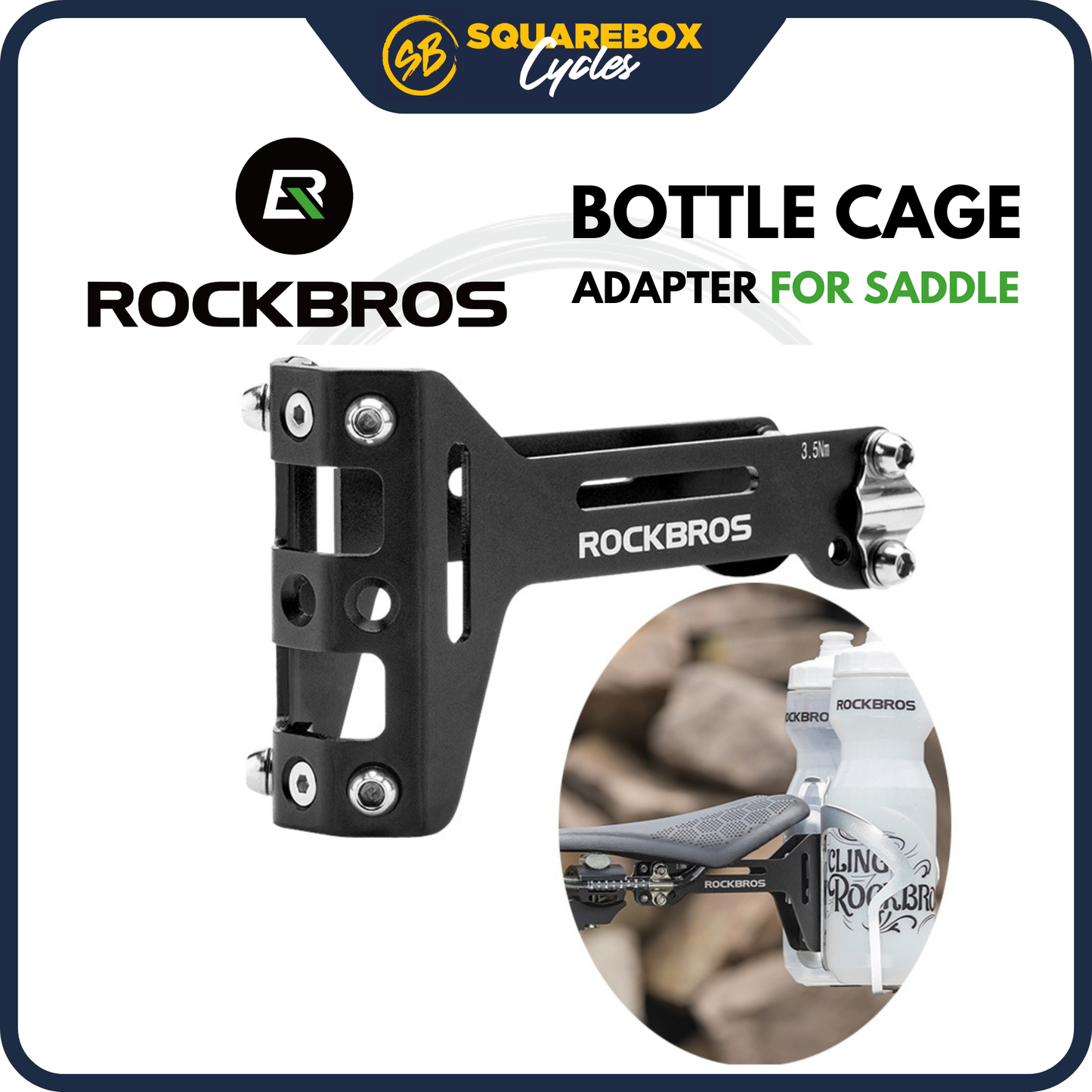 ROCKBROS Bottle Cage Adapter (Saddle Mount)