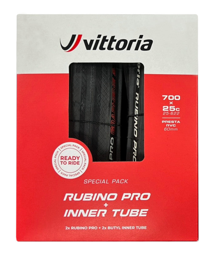 Vittoria Rubino Pro Pair with Tubes 28c 25c