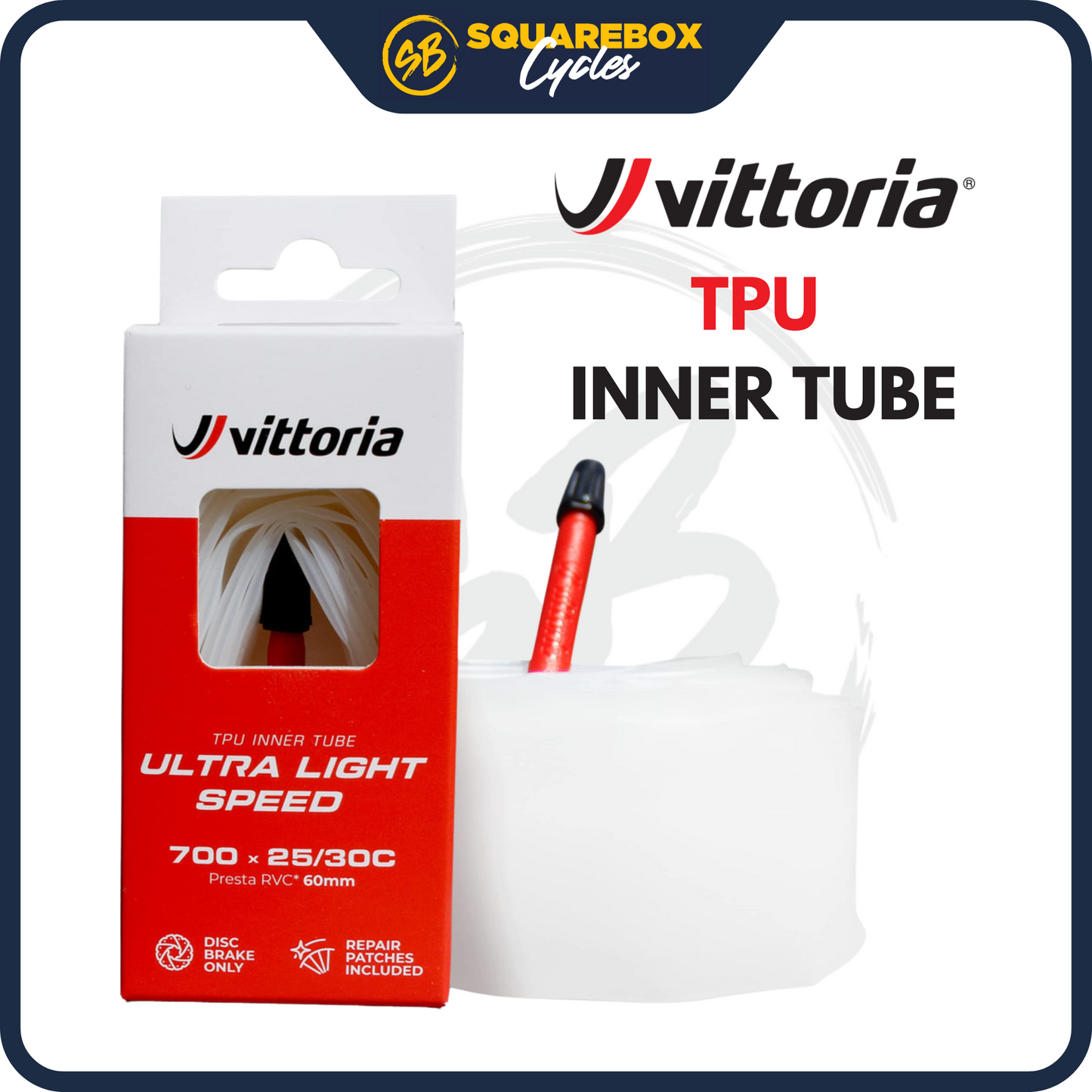 Vittoria Ultra Light Speed TPU 700X25/30C FV60mm