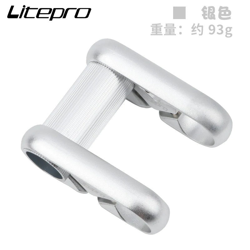 Litepro Folding Bike Hollow Double Stem Horizontal Handlebar 25.4mm Aluminum Alloy Bicycle Parts