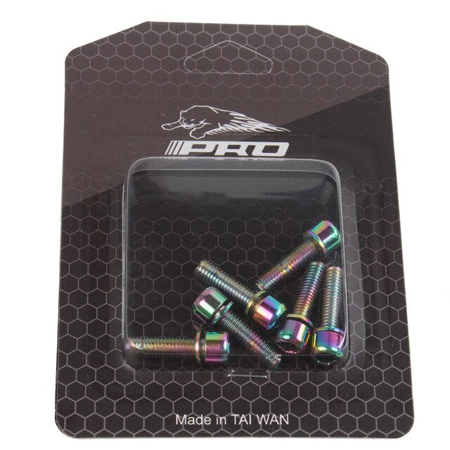 IIIPro Bicycle Stem Bolts 6pcs M5 18mm Steel Bolts 5mm 18mm