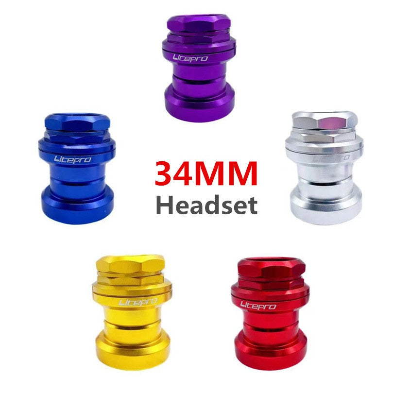 Litepro Trifold Headset for Brompton Pikes 3sixty Camp Royale Bowl Bike Head set 34mm Ultralight