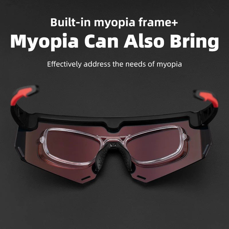 ROCKBROS Glasses 2 In 1 Cycling Polarized Magnetic Changeable HD Lens Bicycle Sunglasses Unisex MTB Goggles Anti UV