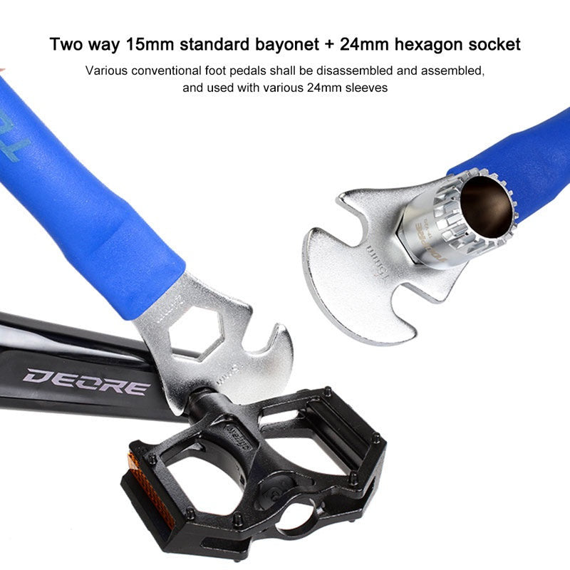 TOOPRE Bicycle Pedal Removal Wrench Anti-Skid Road Mountain Bike Pedals Installation Spanner Outdoor Bike Repair Tool