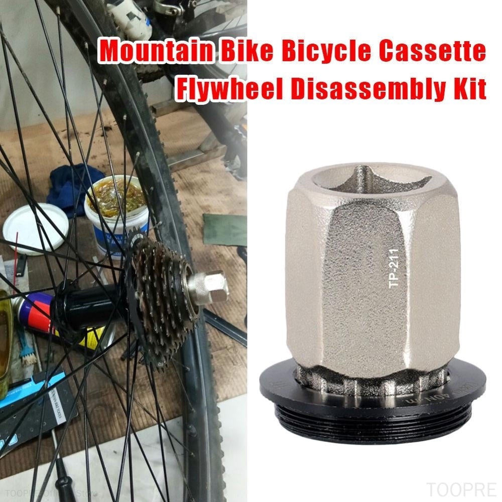 TOOPRE Bicycle Disassembly Sleeve MTB Bicycle Cassette Flywheel Freewheel Lockring Remover Repairs Tool