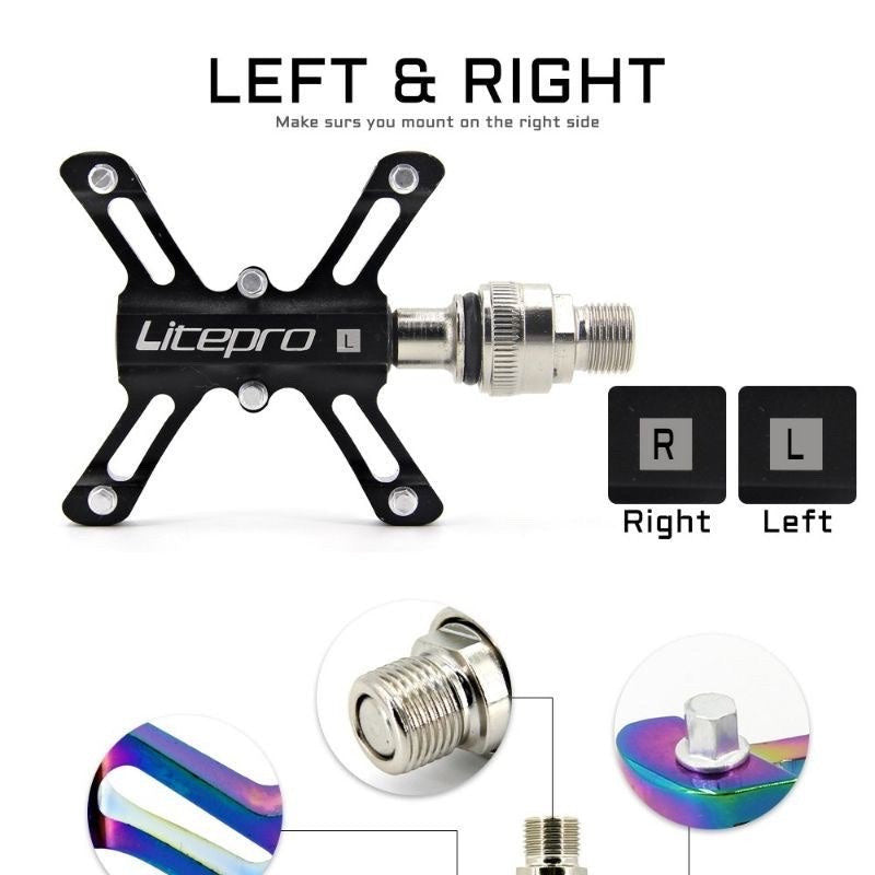 Litepro Butterfly Quick Release Pedal Sealed Bearing MTB Anti-slip Ultralight Universal Bicycle