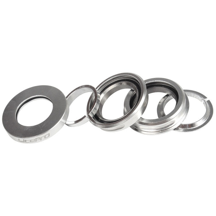 Litepro Folding Bike Headset 44mm Built-in Bicycle Headset Aluminum Alloy Sealed Bearing Head Set SP8 SP18 412 Stem