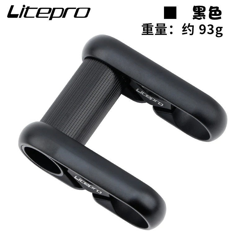 Litepro Folding Bike Hollow Double Stem Horizontal Handlebar 25.4mm Aluminum Alloy Bicycle Parts