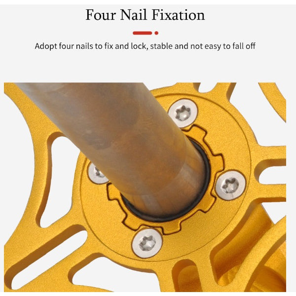 Litepro Folding Bicycle Elite Hollow Integrated Crank Crankset 130BCD Single Chainring Aluminum Alloy Chainwheel Ceramic