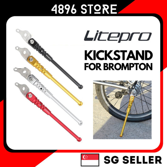 Litepro Bicycle Kick Stand Road Bike Kickstand Aluminum Alloy For Brompton Folding Bicycle