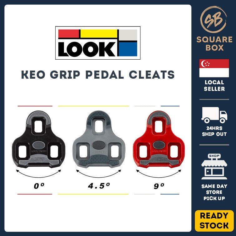 LOOK Cycle KEO Grip Cycling Cleats with Memory Positioner Function Anti-Slip TPU Surface Clipless Pedal for Bicycle