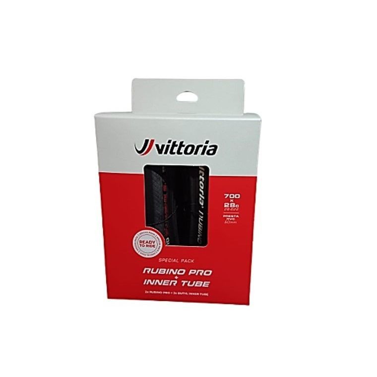 Vittoria Rubino Pro Pair with Tubes 28c 25c