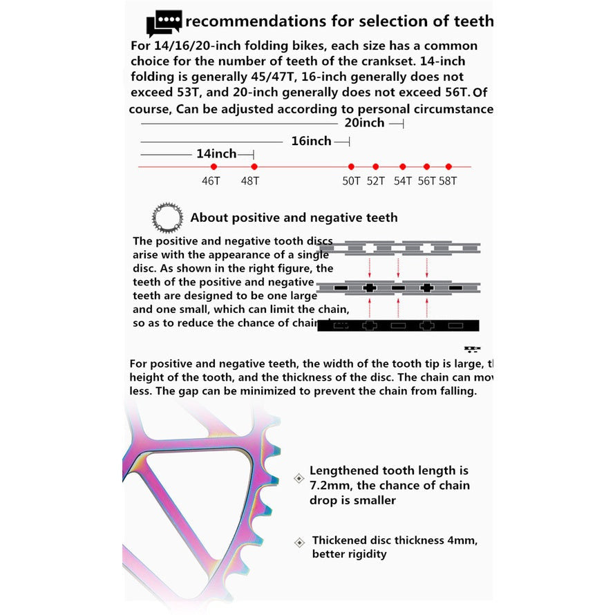 Litepro Hollow Crankset Chainring Chainwheel BMX Bike Colorful Crankset 130BCD 56T Sprockets