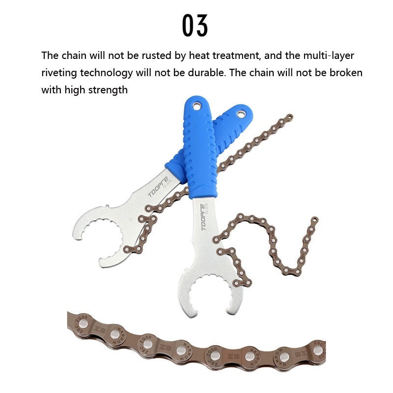 TOOPRE 3 In 1 Bicycle Cassette Freewheel Bottom Bracket Lock Ring Wrench Removal Repair Tool Cycling Installation Wrench