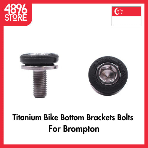 TWTOPSE Titanium Bike Bottom Brackets Bolts For Brompton Folding Bicycle Hub Axis Screw Set 15g With Dust-proof Cover