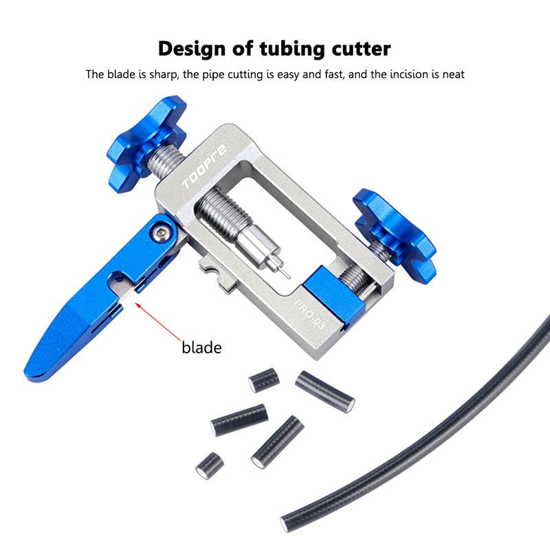 TOOPRE Bicycle Aluminum Needle Tool Driver Hydraulic Disc Brake Hose Cutter Connector Insert Install Multi-function Bike
