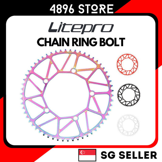 Litepro Hollow Crankset Chainring Chainwheel BMX Bike Colorful Crankset 130BCD 56T Sprockets