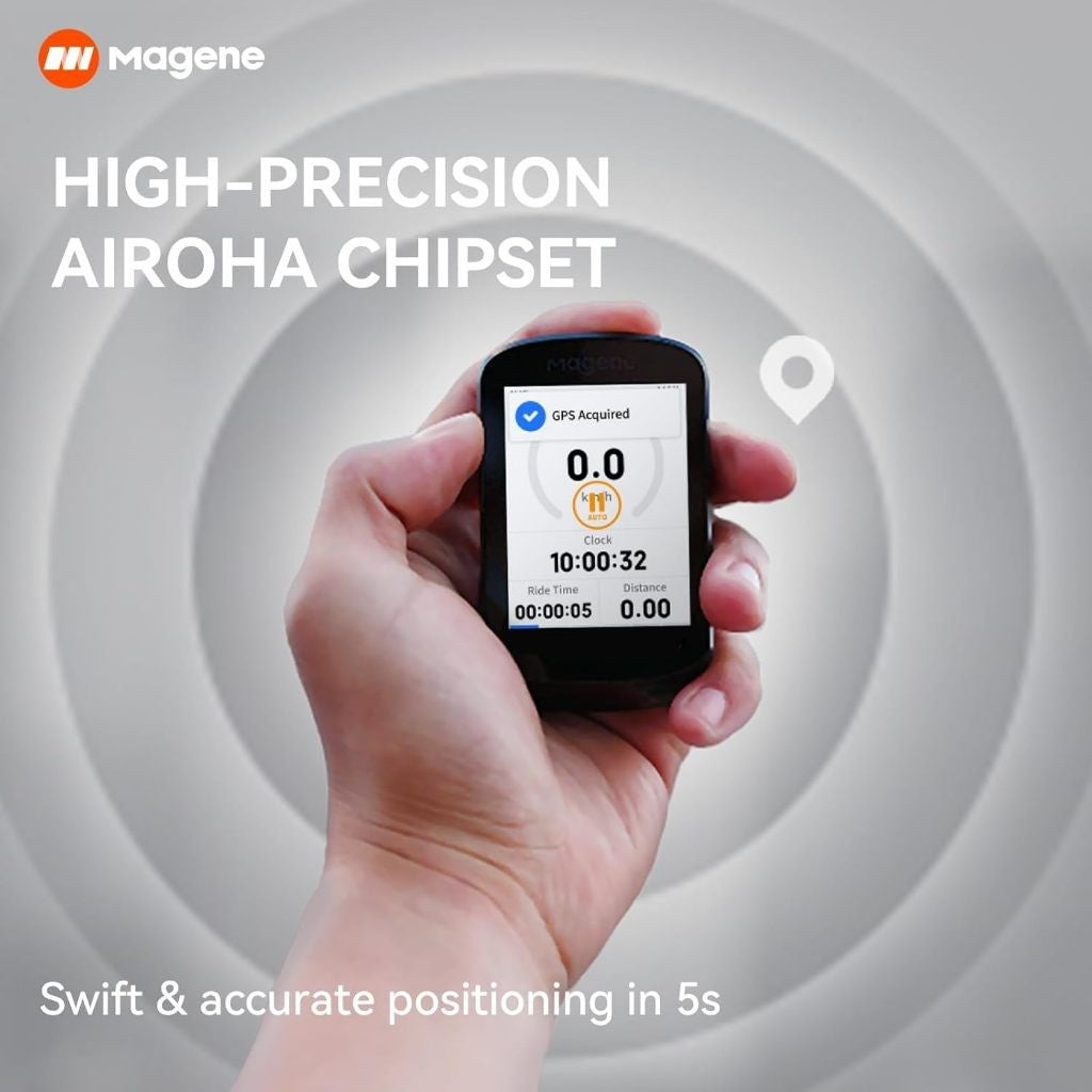 Magene C506 Smart GPS Bike Computer Touchscreen Speedometer WiFi/Bluetooth Customizable Data Display