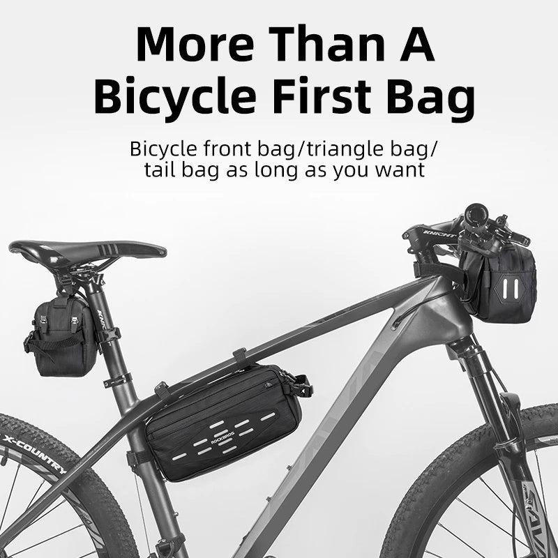 ROCKBROS Bicycle Front Basket Handlebar Bag Frame Pannier Cycling Bag Portable Shoulder Bag Scooter Package Outdoor B81