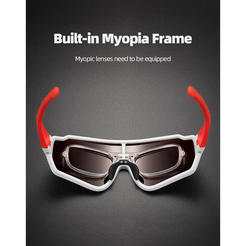 ROCKBROS Cycling Glasses Men Women Photochromic Outdoor Sport Hiking Eyewear Inner Frame Bicycle Glasses -10161