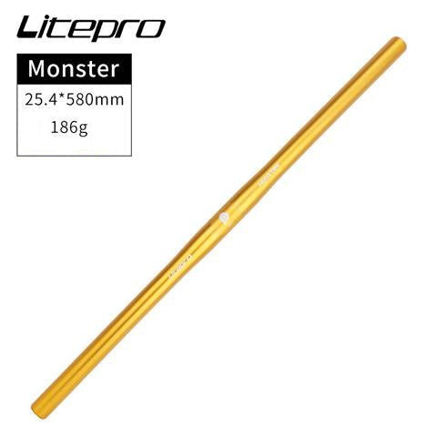 LitePro Monster Handlebar 25.4mm * 580mm Ultra-Light Handlebar Aluminum Straight Handle Bars Folding Bike Java Crius