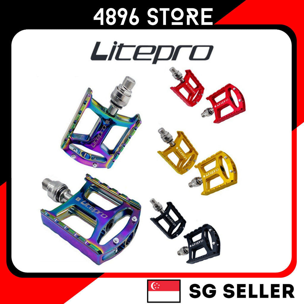 Litepro S5 Hollow Quick Release Pedals Aluminum Alloy For Brompton Folding Bicycle MTB
