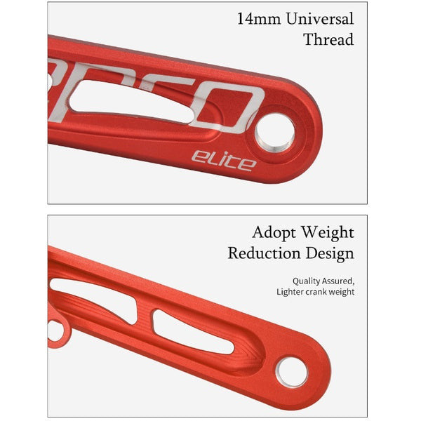 Litepro Folding Bicycle Elite Hollow Integrated Crank Crankset 130BCD Single Chainring Aluminum Alloy Chainwheel Ceramic