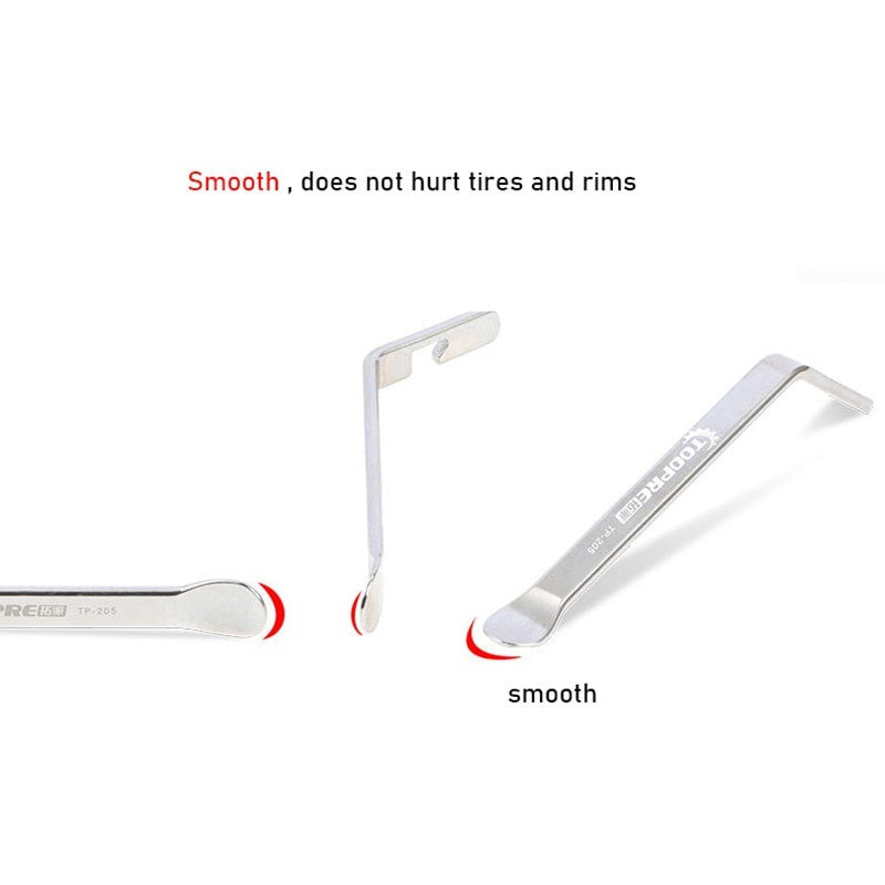 TOOPRE Mountain Road Bike Tire Lever MTB Bicycle Tyre Spoon Remover Tool Stainless Steel MTB Cycling Wheel Repair Tools