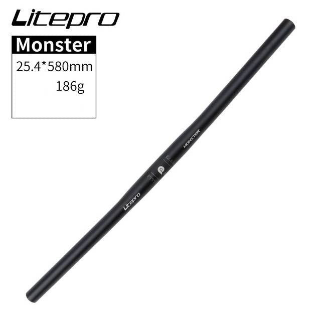 LitePro Monster Handlebar 25.4mm * 580mm Ultra-Light Handlebar Aluminum Straight Handle Bars Folding Bike Java Crius