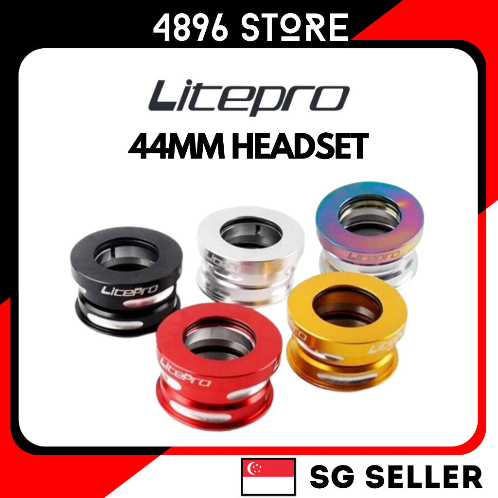 Litepro Folding Bike Headset 44mm Built-in Bicycle Headset Aluminum Alloy Sealed Bearing Head Set SP8 SP18 412 Stem