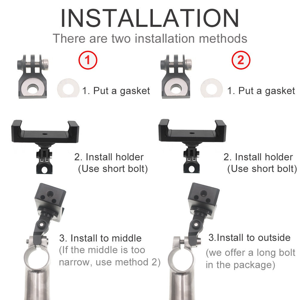 Bicycle Phone Holder For Brompton Folding Bike Phone Mount 3SIXTY PIKES Handlebar Stand For Gopro TWTOPSE