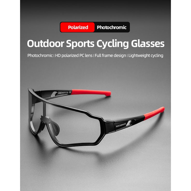 ROCKBROS Cycling Glasses Men Women Photochromic Outdoor Sport Hiking Eyewear Inner Frame Bicycle Glasses -10161
