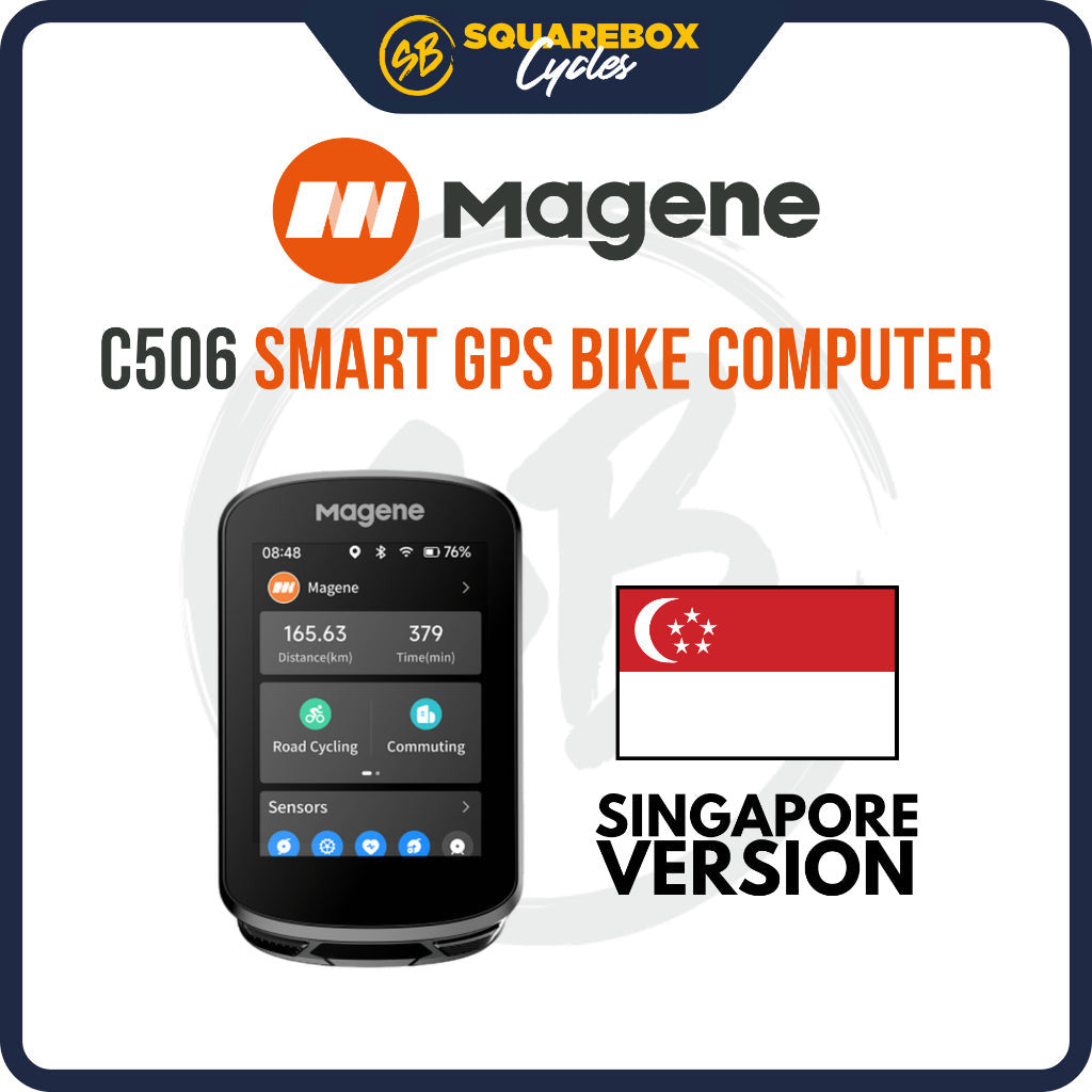Magene C506 Smart GPS Bike Computer Touchscreen Speedometer WiFi/Bluetooth Customizable Data Display