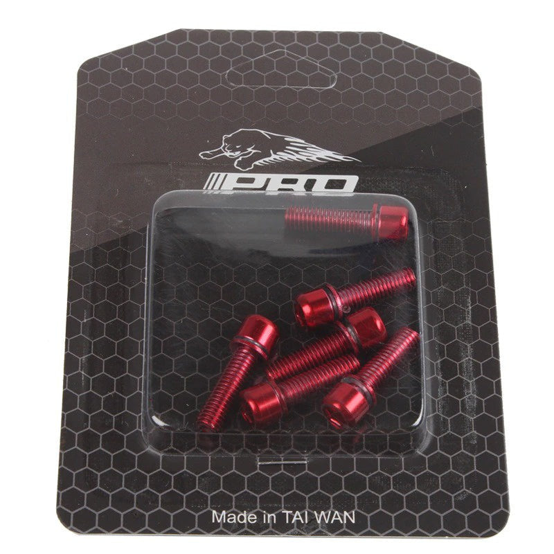 IIIPro Bicycle Stem Bolts 6pcs M5 18mm Steel Bolts 5mm 18mm
